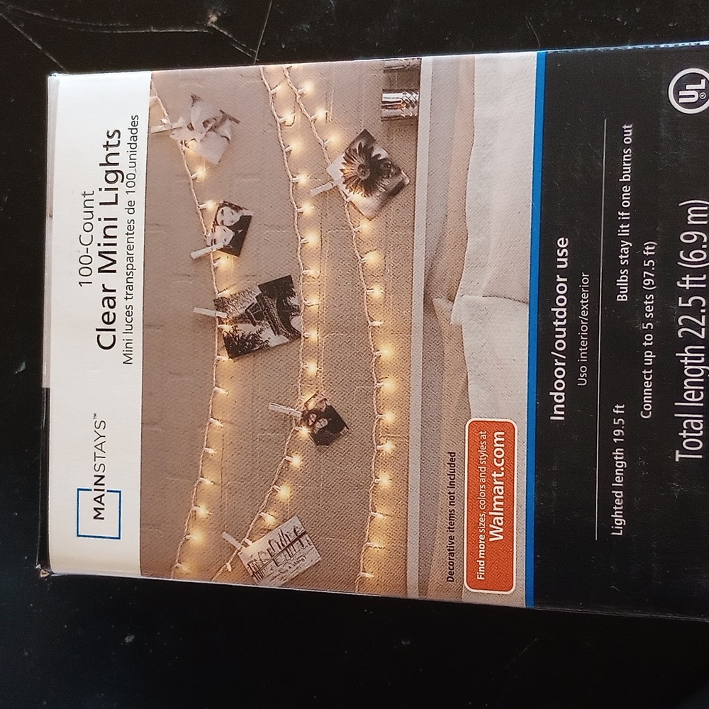 Mainstays 100-count Clear Mini Lights